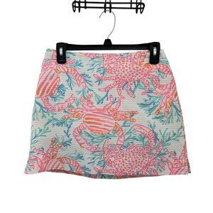 Lilly Pulitzer Marigold Skirt Skort Size 0 Crab Resort White Getting Steamy